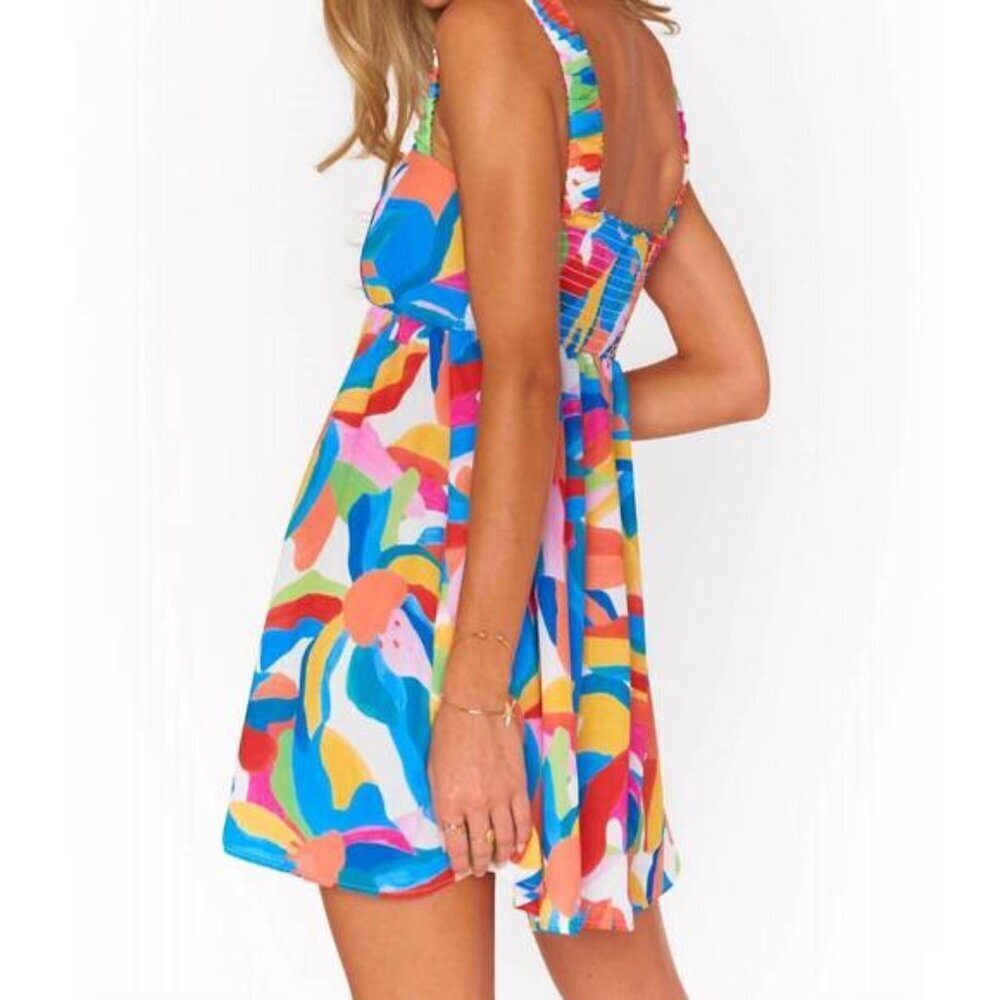 SHOW ME YOUR MUMU fling mini dress color size s NWOT vacation beach tropical - Picture 2 of 10